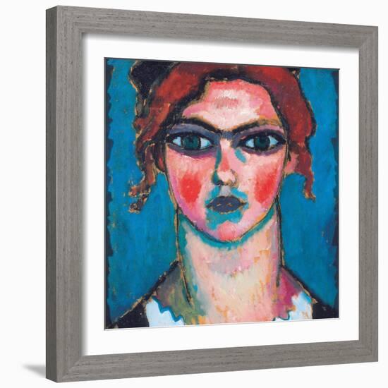 Young Woman with Green Eyes, C.1910-Alexej Von Jawlensky-Framed Giclee Print