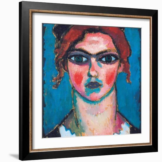 Young Woman with Green Eyes, C.1910-Alexej Von Jawlensky-Framed Giclee Print