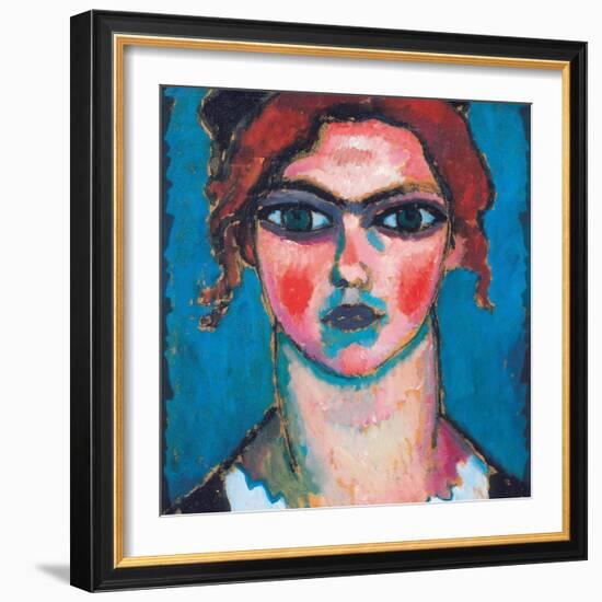 Young Woman with Green Eyes, C.1910-Alexej Von Jawlensky-Framed Giclee Print