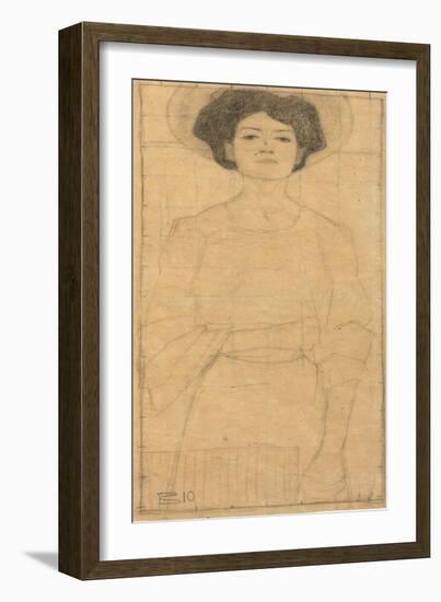 Young Woman with Hat (Gertrude Schiele), 1909-Egon Schiele-Framed Giclee Print