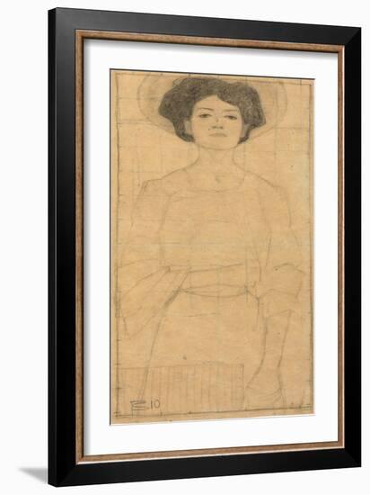 Young Woman with Hat (Gertrude Schiele), 1909-Egon Schiele-Framed Giclee Print
