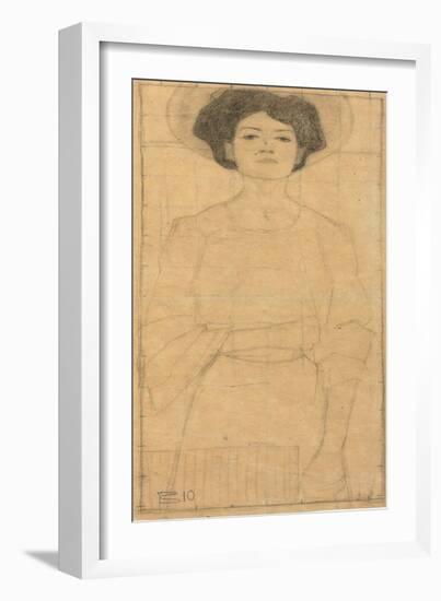 Young Woman with Hat (Gertrude Schiele), 1909-Egon Schiele-Framed Giclee Print