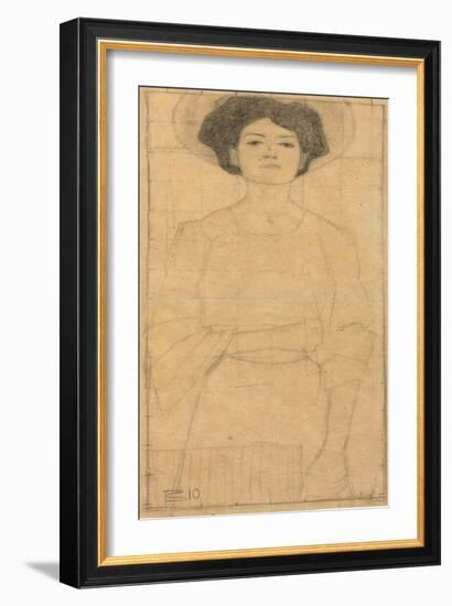 Young Woman with Hat (Gertrude Schiele), 1909-Egon Schiele-Framed Giclee Print