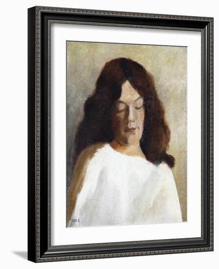 Young Woman with Her Hair Down, C.1897-Paula Modersohn-Becker-Framed Giclee Print