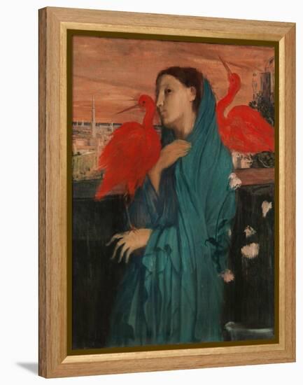 Young Woman with Ibis, 1860-62-Edgar Degas-Framed Premier Image Canvas