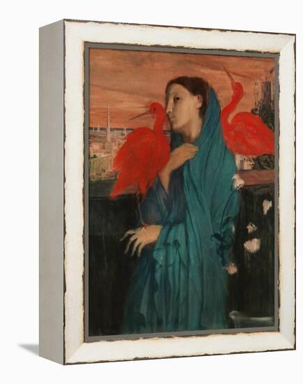 Young Woman with Ibis, 1860-62-Edgar Degas-Framed Premier Image Canvas