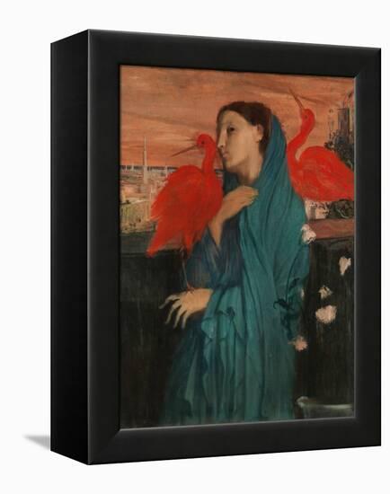 Young Woman with Ibis, 1860-62-Edgar Degas-Framed Premier Image Canvas