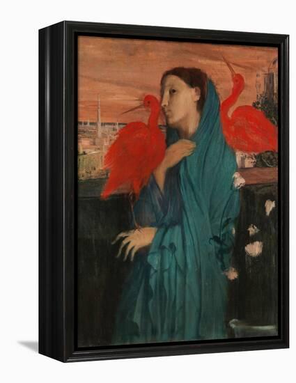 Young Woman with Ibis, 1860-62-Edgar Degas-Framed Premier Image Canvas