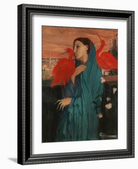 Young Woman with Ibis, 1860-62-Edgar Degas-Framed Giclee Print