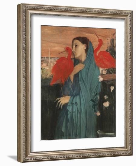 Young Woman with Ibis-Edgar Degas-Framed Giclee Print