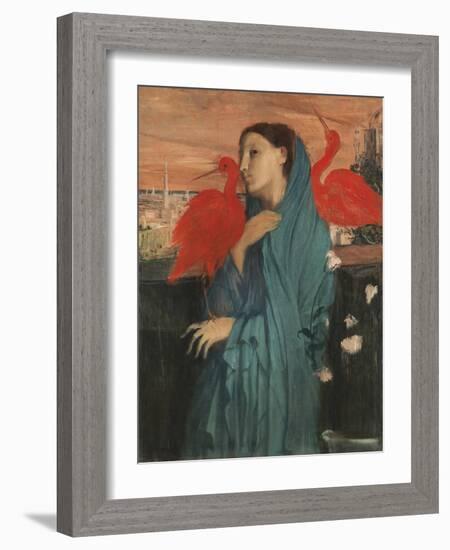 Young Woman with Ibis-Edgar Degas-Framed Giclee Print