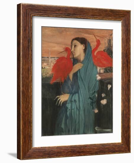 Young Woman with Ibis-Edgar Degas-Framed Giclee Print