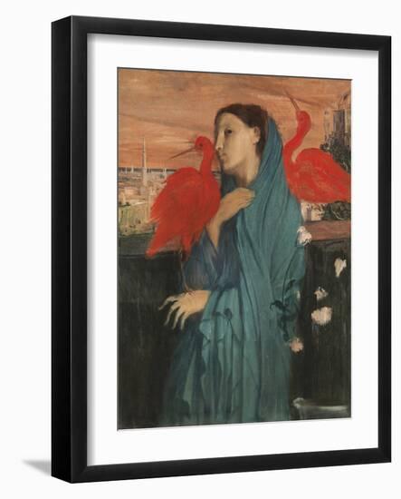 Young Woman with Ibis-Edgar Degas-Framed Giclee Print