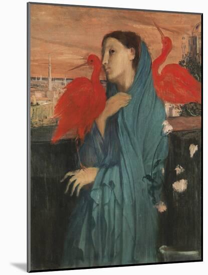 Young Woman with Ibis-Edgar Degas-Mounted Giclee Print