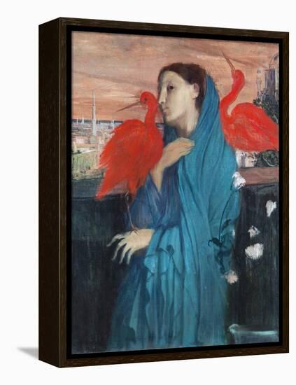 Young Woman with Ibis-Edgar Degas-Framed Premier Image Canvas