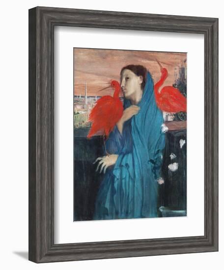 Young Woman with Ibis-Edgar Degas-Framed Giclee Print