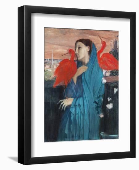 Young Woman with Ibis-Edgar Degas-Framed Giclee Print