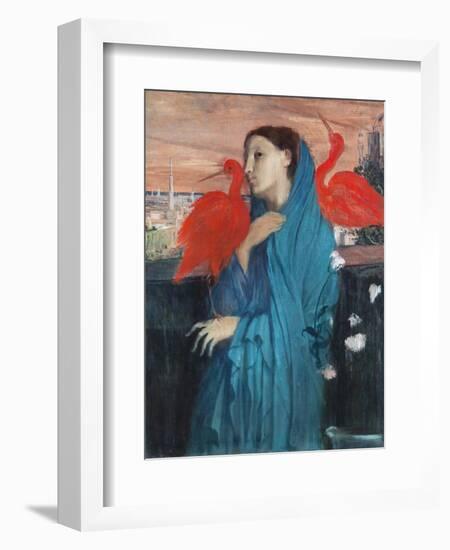 Young Woman with Ibis-Edgar Degas-Framed Giclee Print