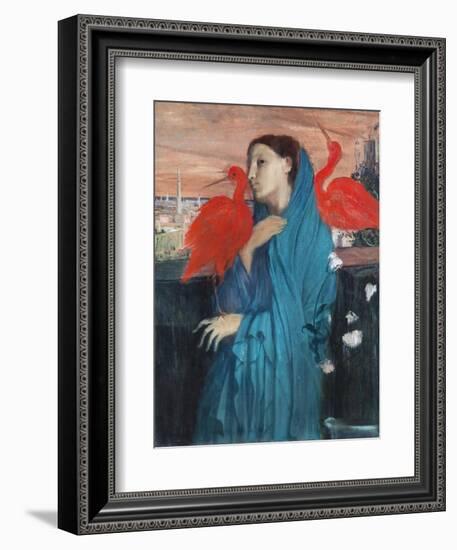 Young Woman with Ibis-Edgar Degas-Framed Giclee Print