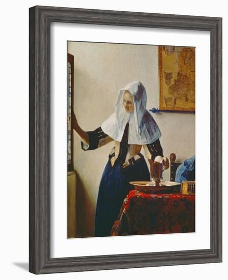 Young Woman with Jug of Water at the Window, about 1663-Johannes Vermeer-Framed Premium Giclee Print