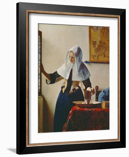 Young Woman with Jug of Water at the Window, about 1663-Johannes Vermeer-Framed Premium Giclee Print