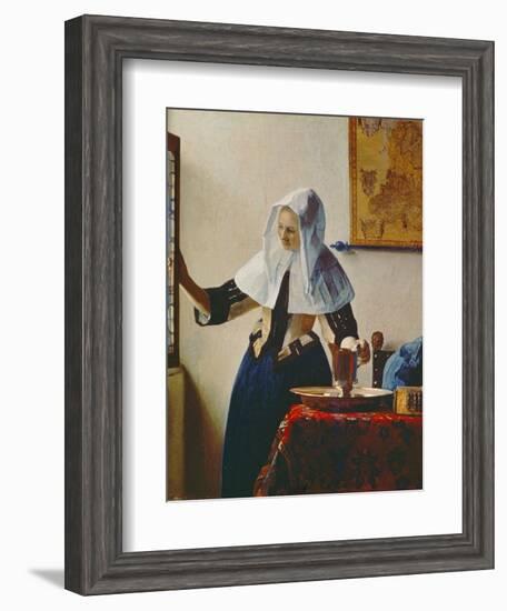 Young Woman with Jug of Water at the Window, about 1663-Johannes Vermeer-Framed Giclee Print