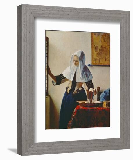 Young Woman with Jug of Water at the Window, about 1663-Johannes Vermeer-Framed Giclee Print