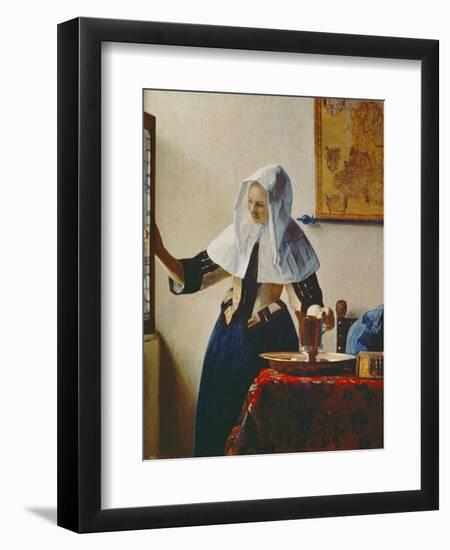 Young Woman with Jug of Water at the Window, about 1663-Johannes Vermeer-Framed Giclee Print