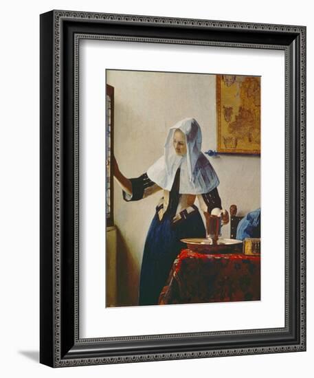 Young Woman with Jug of Water at the Window, about 1663-Johannes Vermeer-Framed Giclee Print