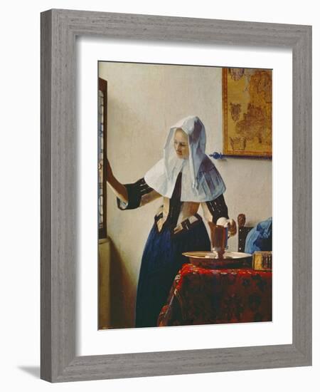 Young Woman with Jug of Water at the Window, about 1663-Johannes Vermeer-Framed Giclee Print