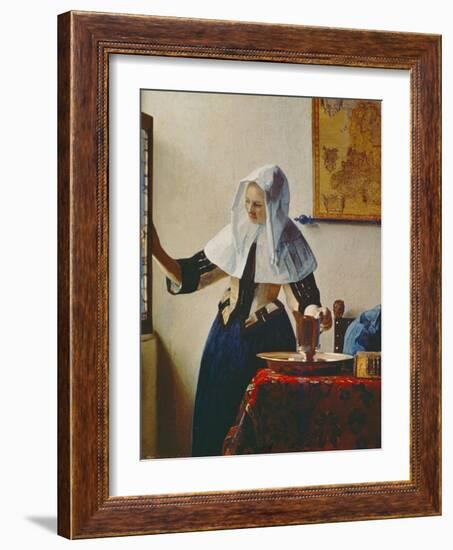 Young Woman with Jug of Water at the Window, about 1663-Johannes Vermeer-Framed Giclee Print