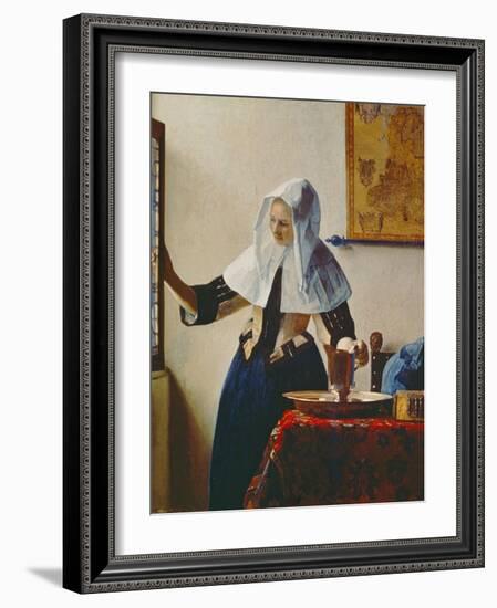 Young Woman with Jug of Water at the Window, about 1663-Johannes Vermeer-Framed Giclee Print