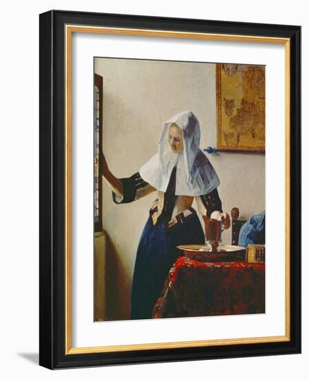 Young Woman with Jug of Water at the Window, about 1663-Johannes Vermeer-Framed Giclee Print