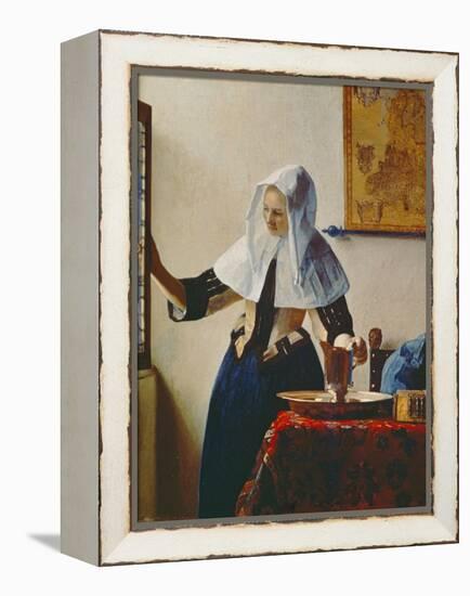 Young Woman with Jug of Water at the Window, about 1663-Johannes Vermeer-Framed Premier Image Canvas