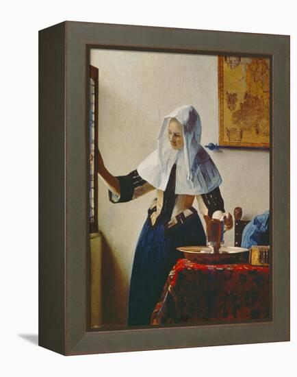 Young Woman with Jug of Water at the Window, about 1663-Johannes Vermeer-Framed Premier Image Canvas