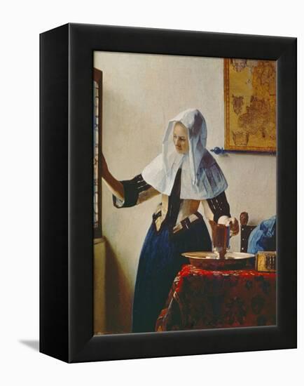 Young Woman with Jug of Water at the Window, about 1663-Johannes Vermeer-Framed Premier Image Canvas