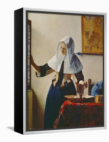 Young Woman with Jug of Water at the Window, about 1663-Johannes Vermeer-Framed Premier Image Canvas