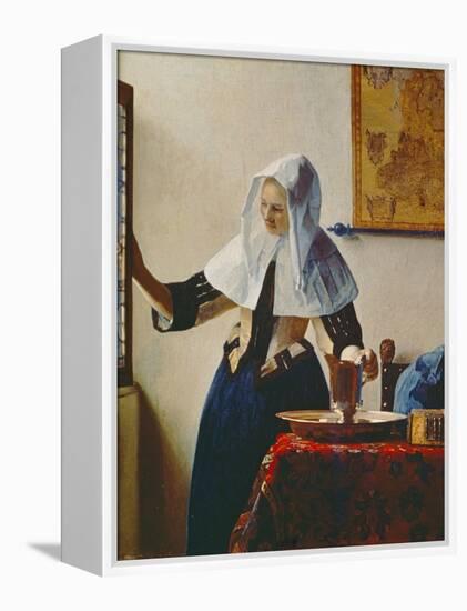 Young Woman with Jug of Water at the Window, about 1663-Johannes Vermeer-Framed Premier Image Canvas