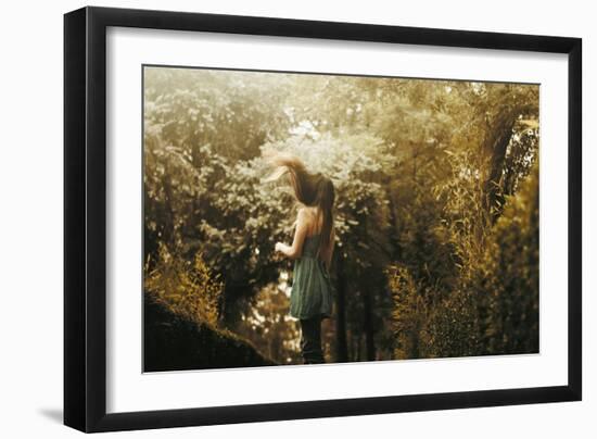 Young Woman with Long Hair Outdoors-Carolina Hernandez-Framed Photographic Print