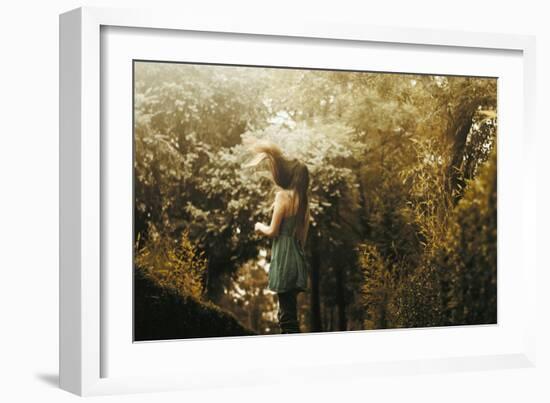 Young Woman with Long Hair Outdoors-Carolina Hernandez-Framed Photographic Print