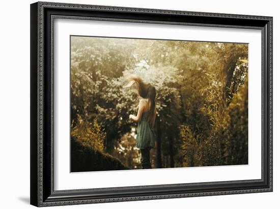 Young Woman with Long Hair Outdoors-Carolina Hernandez-Framed Photographic Print