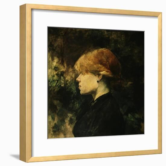 Young Woman With Red Hair-Henri de Toulouse-Lautrec-Framed Giclee Print