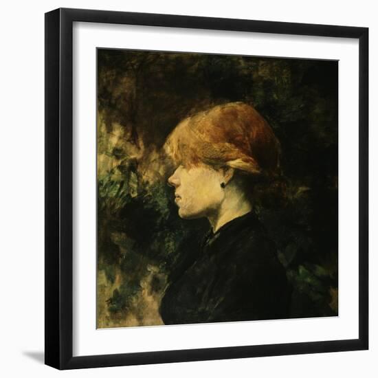 Young Woman With Red Hair-Henri de Toulouse-Lautrec-Framed Giclee Print