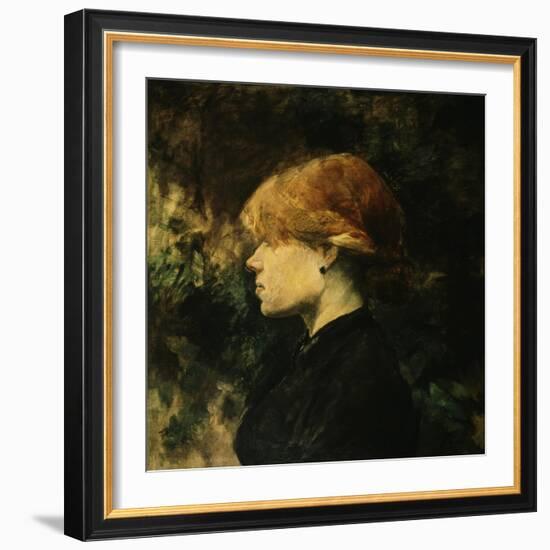 Young Woman With Red Hair-Henri de Toulouse-Lautrec-Framed Giclee Print