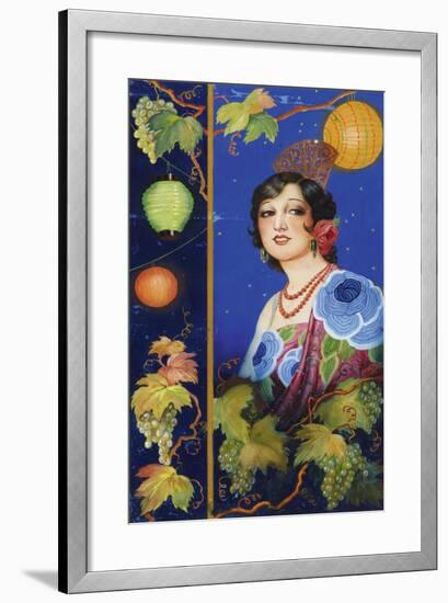 Young Woman with Shawl-Ramón José Izquierdo y Garrido-Framed Giclee Print