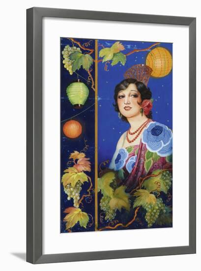 Young Woman with Shawl-Ramón José Izquierdo y Garrido-Framed Giclee Print