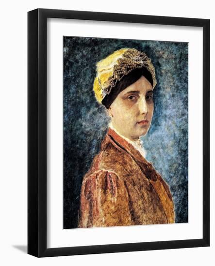 Young Woman with Sterntichel-Isidor Kaufmann-Framed Art Print