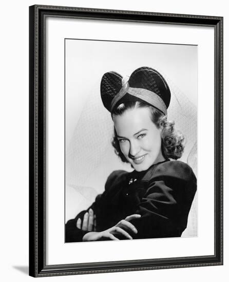 Young Woman with Veiled Hat-null-Framed Photo