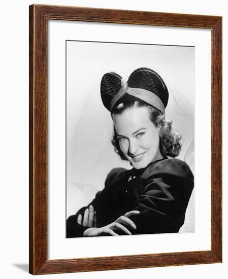 Young Woman with Veiled Hat-null-Framed Photo