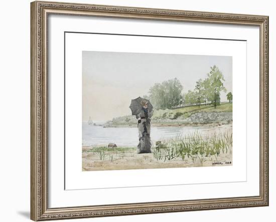 Young Woman-Winslow Homer-Framed Premium Giclee Print